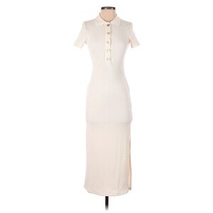 H&M Ribbed Ivory Maxi Dress